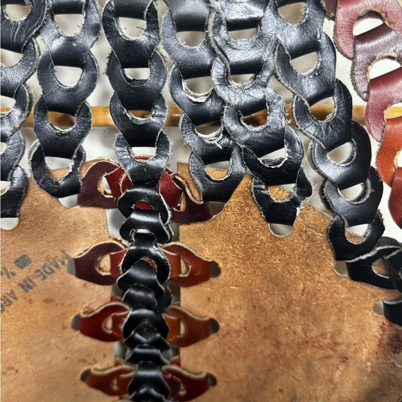 Boho Vintage 1970’s leather chain bag made in Argentina - Picture 5 of 11